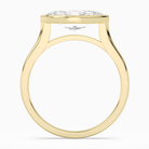 Marquise East-West Bezel Solitaire in 14K Yellow Gold side profile