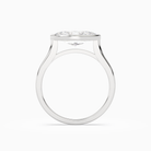 Marquise East-West Bezel Solitaire in 18K White Gold side profile
