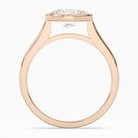 Oval East-West Bezel Solitaire in 14K Rose Gold side profile