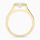 Oval East-West Bezel Solitaire in 14K Yellow Gold side profile