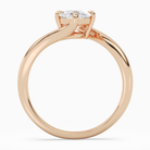 Marquise Open Bypass Solitaire in 14K Rose Gold side profile