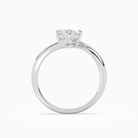 Marquise Open Bypass Solitaire in 18K White Gold side profile