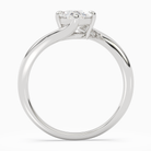 Marquise Open Bypass Solitaire in Platinum side profile
