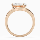Pear Soft Bypass Solitaire in 14K Rose Gold side profile