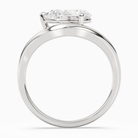 Pear Soft Bypass Solitaire in 14K White Gold side profile
