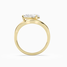 Pear Soft Bypass Solitaire in 14K Yellow Gold side profile