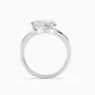 Pear Soft Bypass Solitaire in 18K White Gold side profile