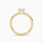 Emerald Open Double Shank Solitaire in 18K Yellow Gold side profile