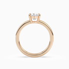Oval Open Double Shank Solitaire in 14K Rose Gold side profile