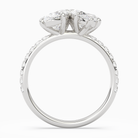 Oval & Marquise Accented Toi Et Moi in 14K White Gold side profile