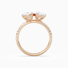 Pear & Pear Accented Toi Et Moi in 14K Rose Gold side profile