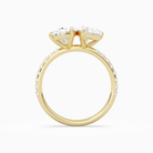 Pear & Pear Accented Toi Et Moi in 18K Yellow Gold side profile