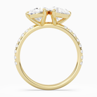 Pear & Pear Accented Toi Et Moi in 18K Yellow Gold side profile