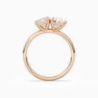 Emerald & Pear Clean Toi Et Moi in 14K Rose Gold side profile