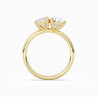 Emerald & Pear Clean Toi Et Moi in 14K Yellow Gold side profile