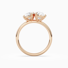 Oval & Pear Clean Toi Et Moi in 14K Rose Gold side profile