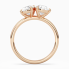 Oval & Pear Clean Toi Et Moi in 14K Rose Gold side profile