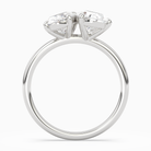 Oval & Pear Clean Toi Et Moi in 14K White Gold side profile
