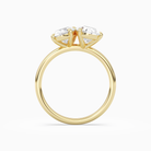 Oval & Pear Clean Toi Et Moi in 18K Yellow Gold side profile