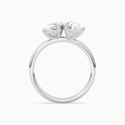 Oval & Pear Clean Toi Et Moi in Platinum side profile