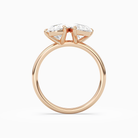 Pear & Pear Clean Toi Et Moi in 14K Rose Gold side profile