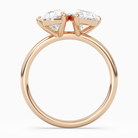 Pear & Pear Clean Toi Et Moi in 14K Rose Gold side profile