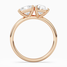 Princess & Pear Clean Toi Et Moi in 14K Rose Gold side profile