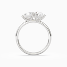 Princess & Pear Clean Toi Et Moi in 14K White Gold side profile