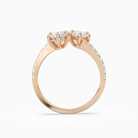 Marquise & Marquise Parallel Pavé Toi Et Moi in 14K Rose Gold side profile