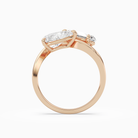 Pear & Pear Crossover Toi Et Moi Plain in 14K Rose Gold side profile