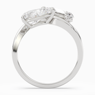Pear & Pear Crossover Toi Et Moi Plain in 14K White Gold side profile