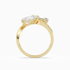 Pear & Pear Crossover Toi Et Moi Plain in 14K Yellow Gold side profile