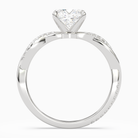 Cushion Twisted Vine Accented in 14K White Gold side profile