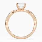 Emerald Twisted Vine Accented in 14K Rose Gold side profile