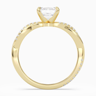 Emerald Twisted Vine Accented in 14K Yellow Gold side profile