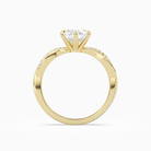 Pear Twisted Vine Accented in 14K Yellow Gold side profile