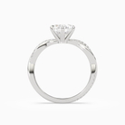 Pear Twisted Vine Accented in 18K White Gold side profile