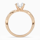 Round Twisted Vine Accented in 14K Rose Gold side profile