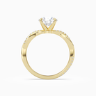 Round Twisted Vine Accented in 14K Yellow Gold side profile