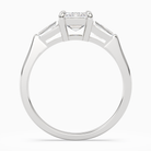 Emerald Baguette Three Stone Large Sides in Platinum side profile