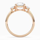 Round Classic Round Three Stone Large Sides in 14K Rose Gold side profile