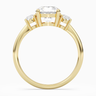 Round Classic Round Three Stone Large Sides in 14K Yellow Gold side profile