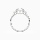 Round Classic Round Three Stone Large Sides in Platinum side profile