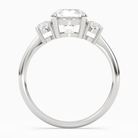 Round Classic Round Three Stone Large Sides in Platinum side profile