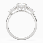 Pear Kite Side Three Stone Large Sides in 14K White Gold side profile