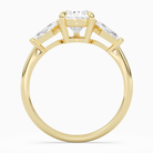 Pear Kite Side Three Stone Large Sides in 14K Yellow Gold side profile