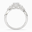 Marquise Willow Composite Three Stone in 14K White Gold side profile