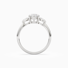 Marquise Classic Three Stone in 18K White Gold side profile