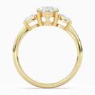 Marquise Classic Three Stone in 18K Yellow Gold side profile