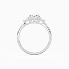 Oval Trillion Three Stone Large Sides in 14K White Gold side profile